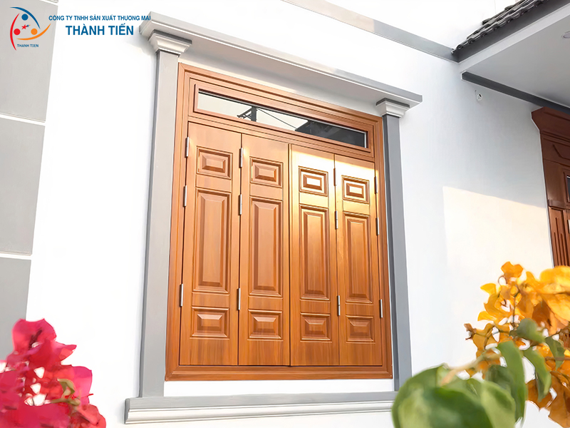 cửa sổ thép vân gỗ Thành Tiến