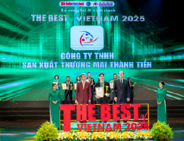 THÀNH TIẾN LỌT “TOP 10 CÔNG TY VẬT LIỆU XÂY DỰNG TỐT NHẤT VIỆT NAM 2025”