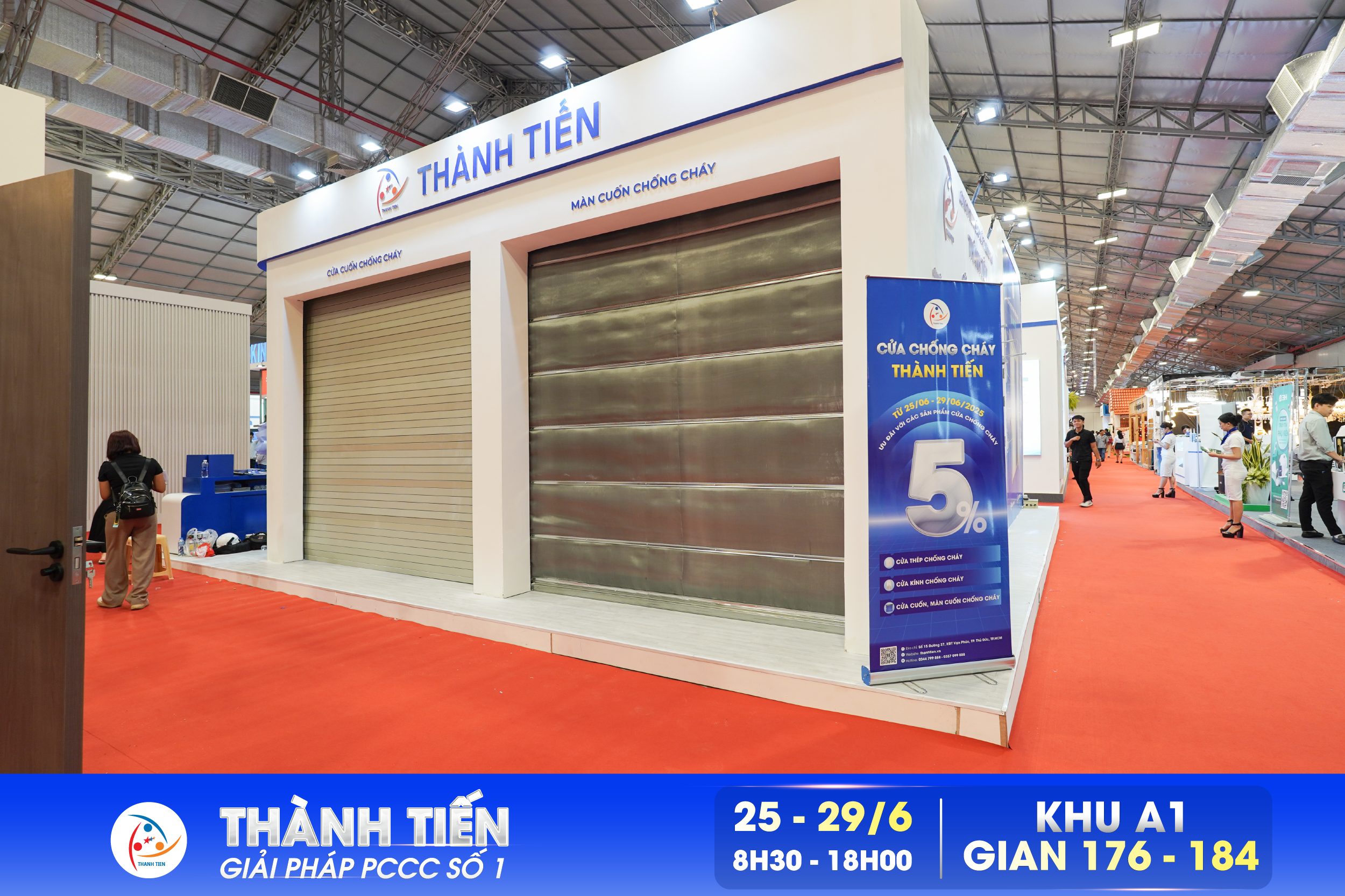 Cửa cuốn và màn cuốn chống cháy - giải pháp linh hoạt cho nhà xưởng, trung tâm thương mại, kho bãi